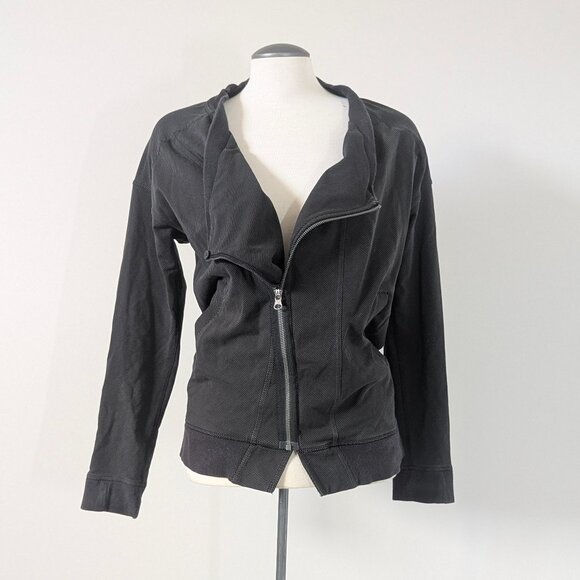Lululemon Moto Zip Up Jacket Black Medium - Picture 1 of 4